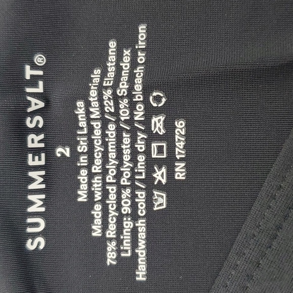 SUMMERSALT The Ruffle Oasis Black Bikini Bottom, Size 2 - Picture 5 of 7